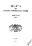 Bulletin de la Société d'archéologie copte
