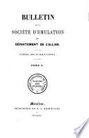 Bulletin de la Société d'émulation du Département de l'Allier