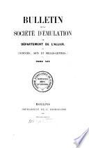 Bulletin de la Société d'Emulation du Département de l'Allier