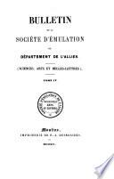 Bulletin de la Société d'émulation du Département de l'Allier
