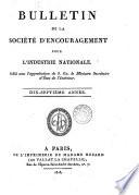 Bulletin de la Société d'encouragement pour l'industrie nationale