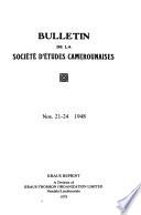 Bulletin de la Société d'études camerounaises