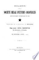 Bulletin de la Société d'études coloniales
