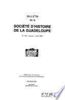 Bulletin de la Société d'histoire de la Guadeloupe