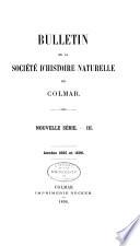 Bulletin de la Société d'histoire naturelle de Colmar