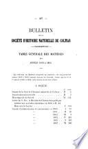 Bulletin de la Société d'Histoire Naturelle de Colmar