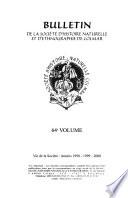 Bulletin de la Société d'histoire naturelle et d'ethnographie de Colmar