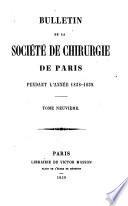 Bulletin de la Société de chirurgie de Paris