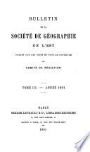 Bulletin de la Société de géographie de l'Est