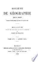 Bulletin de la Société de géographie de l'Est
