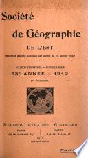 Bulletin de la Société de géographie de l'Est
