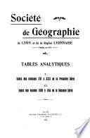 Bulletin de la Société de géographie de Lyon