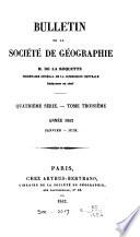 Bulletin de la Société de Géographie