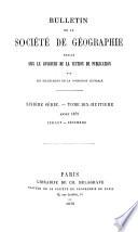 Bulletin de la Société de géographie