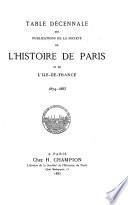 Bulletin de la Société de l'histoire de Paris et de l'Ile-de-France