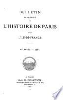 Bulletin de la Société de l'histoire de Paris et de l'Ile-de-France