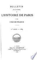 Bulletin de la Société de l'histoire de Paris et de l'Ile-de-France