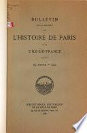 Bulletin de la Société de l'histoire de Paris et de l'Ile-de-France