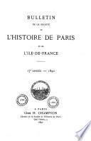 Bulletin de la Société de l'histoire de Paris et de l'Ile-de-France
