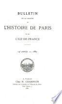 Bulletin de la Société de l'histoire de Paris et de l'Ile-de-France