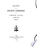 Bulletin de la Société de langue et de littérature wallonnes