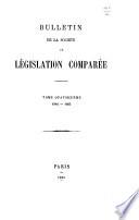 Bulletin de la Société de législation comparée