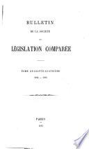 Bulletin ... de la Société de législation comparée
