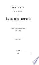 Bulletin de la Société de législation comparée