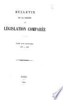 Bulletin de la Société de législation comparée
