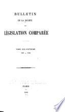 Bulletin de la Société de législation comparée
