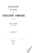 Bulletin de la Société de législation comparée