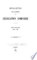 Bulletin de la Société de législation comparée