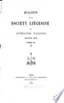 Bulletin de la Société de Littérature Wallone