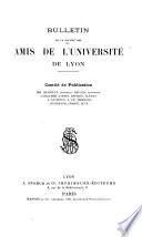 Bulletin de la Société des amis de l'Université de Lyon ...