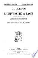 Bulletin de la Société des amis de l'Université de Lyon ...