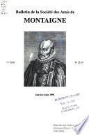 Bulletin de la Societé des amis de Montaigne