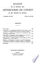 Bulletin de la Société des antiquaires de l'Ouest et des musées de Poitiers