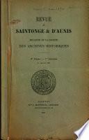 Bulletin de la Société des archives historiques de la Saintonge et de l'Aunis