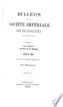 Bulletin de la Société des naturalistes de Moscou