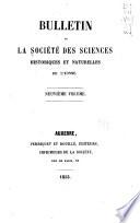 Bulletin de la Societe des sciences historiques et naturelles de l'Yonne