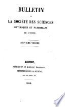 Bulletin de la Société des sciences historiques et naturelles de l'Yonne
