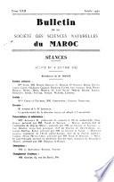 Bulletin de la Société des sciences naturelles et physiques du Maroc