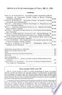 Bulletin de la Société entomologique de France