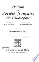 Bulletin de la Société française de philosophie