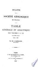 Bulletin de la Société géologique de France