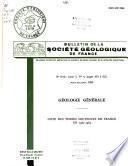 Bulletin de la Société géologique de France