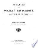 Bulletin de la Société historique d'Auteuil et de Passy