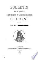 Bulletin de la Société historique et archéologique de l'Orne