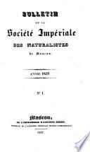 Bulletin de la Société Impériale des Naturalistes de Moscou