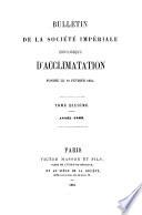 Bulletin de la Société impériale zoologique d'acclimatation